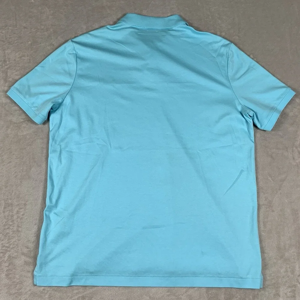 Polo Ralph Lauren Polo Shirt Mens Large Aqua Short Sleeve Preppy Casual Classic